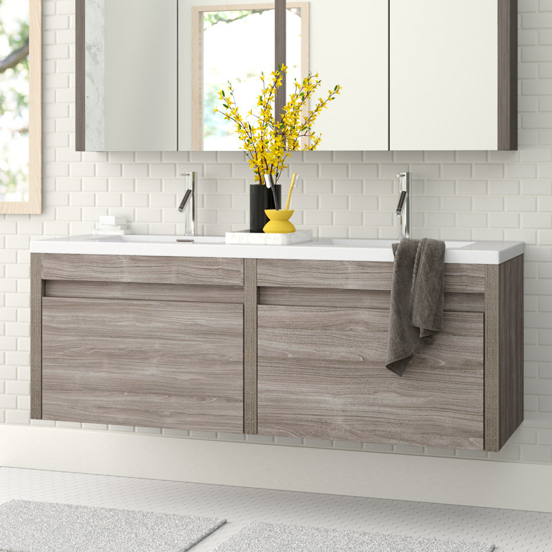 Zipcode Design Hampden 59" Double Bathroom Vanity Set & Reviews Wayfair